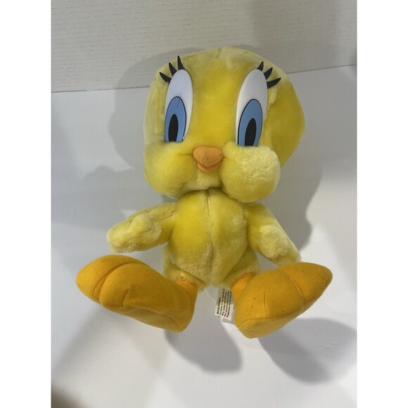 Vintage Looney Tunes Tweety Bird 1997 Stuffed Animal Plush Large Around 12” Tall - Picture 11 of 12